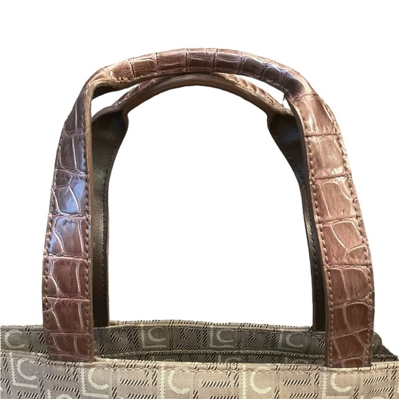 Liz Claiborne small canvas shoulder bag, beige and light brown - Picture 4 of 10